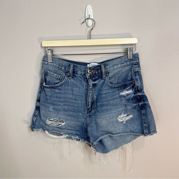 ❄️ PISTOLA Ale Frayed Hem Distressed Denim Shorts - Picture 5 of 10